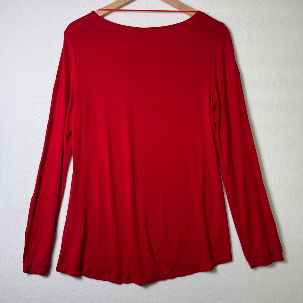 Cable & Gauge Womens Large Red Tunic Top Cutout Sleeve Boho Edgy Festival - Picture 8 of 8